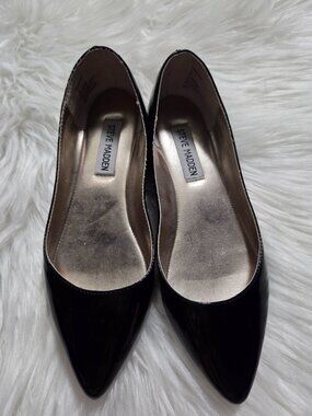 Steve Madden Shiny Black Flats